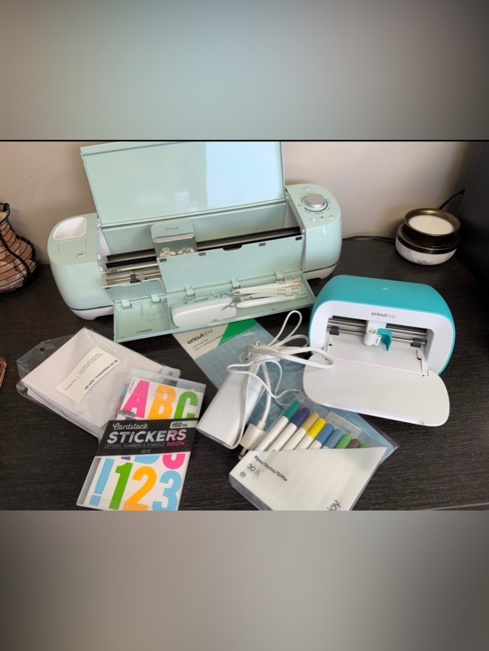 Cricut Bundle Cutting Machine Mint and Teal Accessories